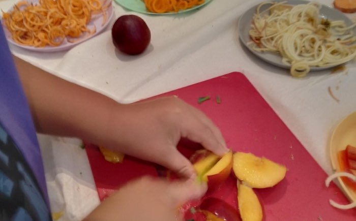 Child preparing food